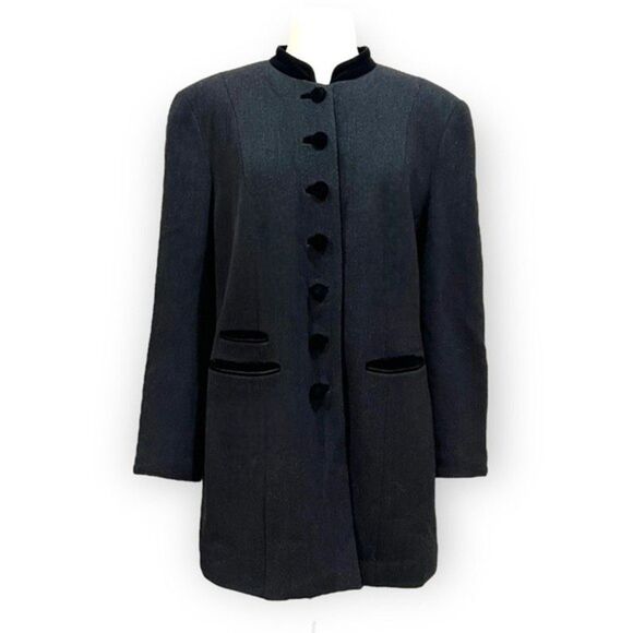 Gaisberger Vintage Black Loden Austrian Coat Size 44 - Picture 14 of 15